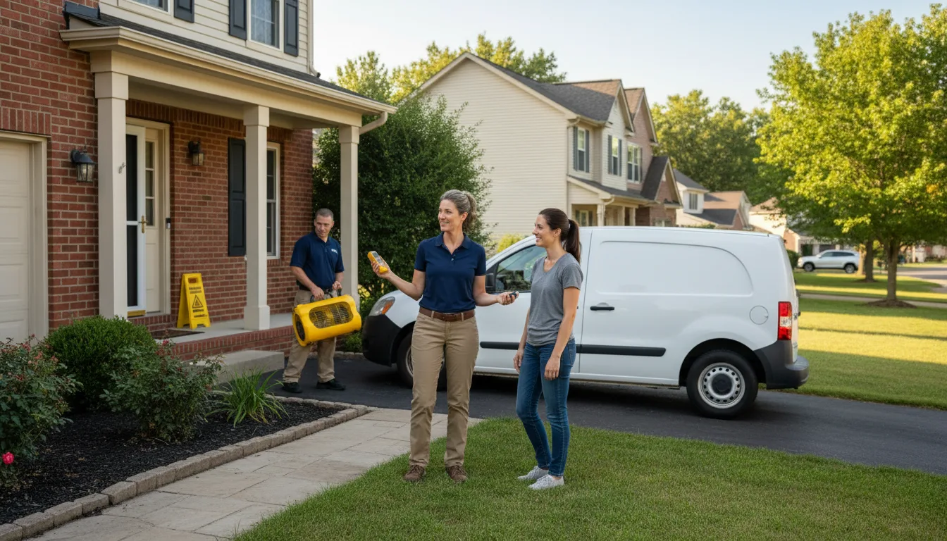 Residential water damage restoration in Homer, IL